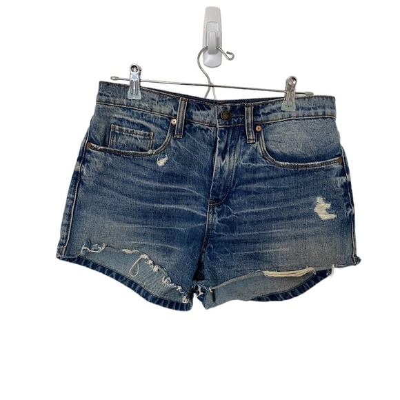 Blank NYC High-Rise Denim Jean Shorts, Size 27, Med Light Wash - Picture 1 of 5